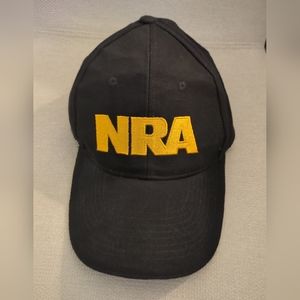 NRA Membership Embroidered Hat Cap Adjustable Black Gold USA Flag